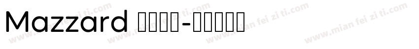 Mazzard 字体下载字体转换